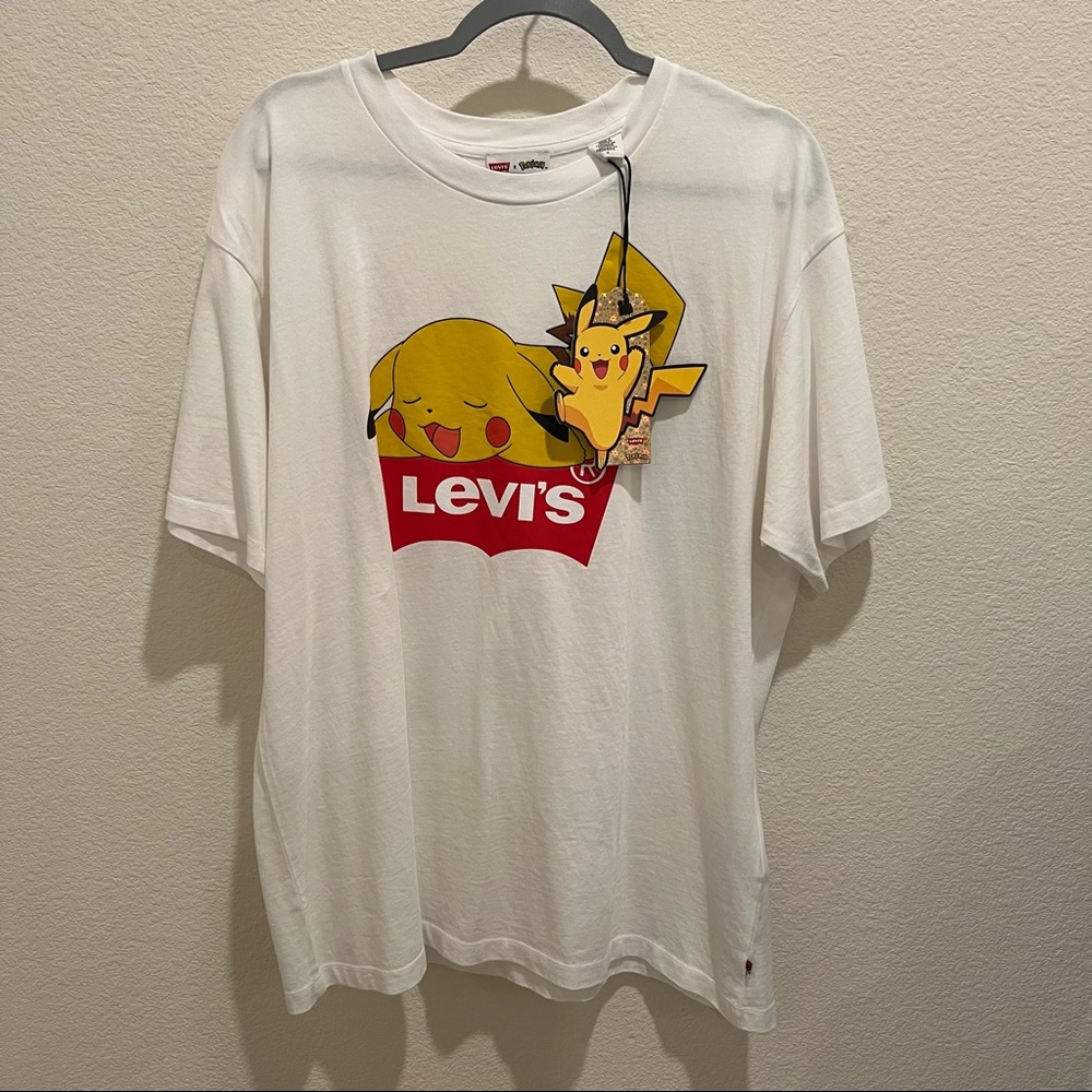 Pokémon X Levi’s white mens t-shirts